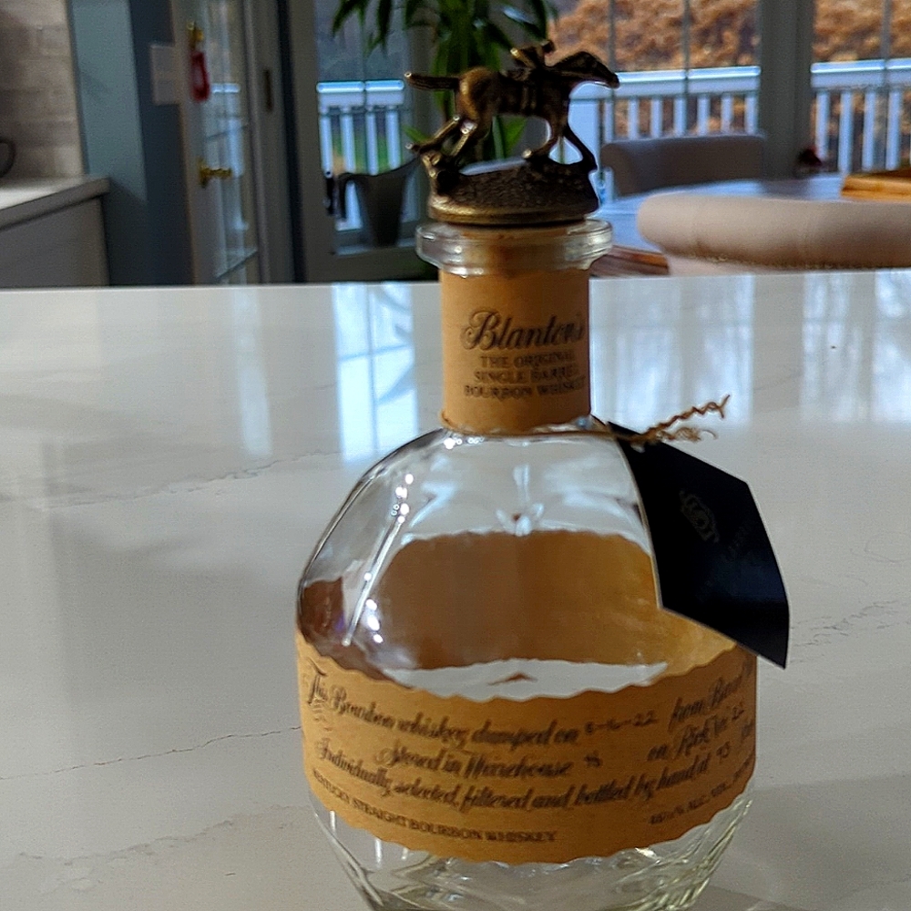 Blanton's empty bottle with "A" stopper.  No chips, great condition